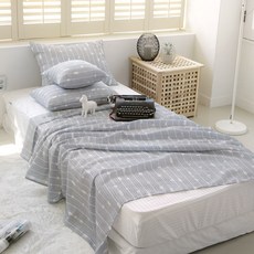 The Zari 泡泡紗涼感夏季單層被+枕套組