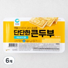 청정원 단단한 큰 두부, 1kg, 6개