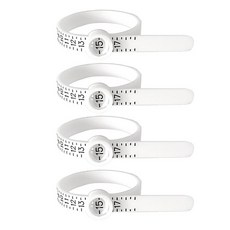 Bellian 手指戒圍測量器 白色, 11cm, 4個