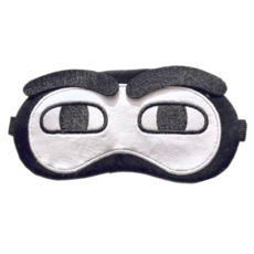 表情遮光睡眠眼罩 - 含冰敷袋, 20 x 10cm, 黑色