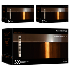 헤트라스 3X 초고농축 퍼퓸 건조기 드라이 시트 섬유유연제 호텔우드 본품, 30개입, 3개