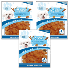 Qt baby 寵物零食, 芝麻雞肉圓片, 140g, 3包