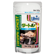 Hikari 高夠力 烏龜飼料 浮水性 52g, 含鈣質/蛋白質/礦物質及綜合維他命, 三種顏色顆粒混合, 1包