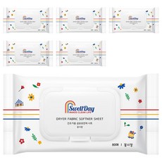 SwellDay 烘乾機用衣物柔軟香氛紙 花市 正裝, 80枚入, 6個