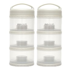 모윰 3단 분유케이스, 클라우드 화이트, 2개
