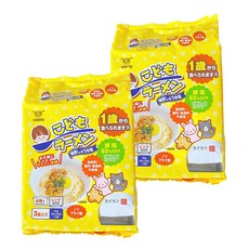 TanabikiSeimen 幼兒拉麵 海鮮醬油, 1歲起可食用, 減鹽63%OFF, 無需保存料/香料/著色料, 非油炸麵, 3食入, 87g, 2包