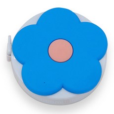 Atteulraim 可愛便攜迷你雙面捲尺花藍色, 1.5m, 1個