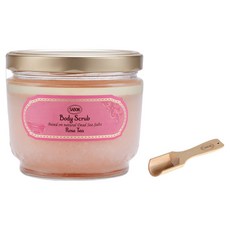 사봉 바디스크럽 로즈티 + 우드 스푼 세트, 600g, 1개