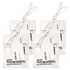 HONGCHI 掛繩式室內車用可替換內芯香氛包, 4包, 純白梔子