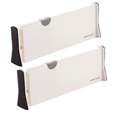 MOAMOAYO 可伸縮抽屜隔板, 白色, 2個