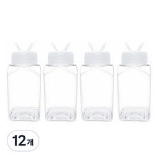 Glassdomae DKS200 調味料透明容器 + 透明蓋, 12個