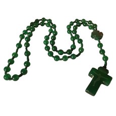 8mm 瑪瑙天主教念珠, 綠色, 1個