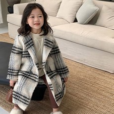 CONTIKIDS 女童雪花毛呢大衣