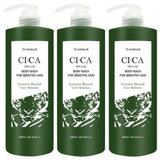 Dr.RAPHA-R Cica Care積雪草鎮靜護理沐浴露 草本香, 1L, 3瓶