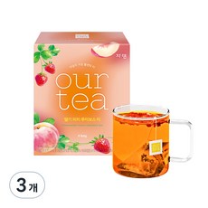 쟈뎅 아워티 딸기 피치 루이보스 티, 4개입, 3개