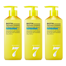 HEADSPA7 生物素修護髮根強健洗髮精, 740g, 3個