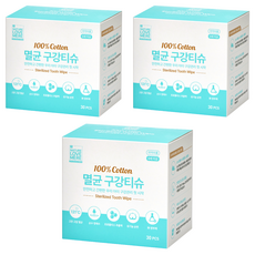 네이쳐러브메레 멸균 구강티슈 30p, 235g, 3개