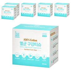 NATURE LOVE MERE 滅菌口腔濕巾 30抽, 6個, 235g