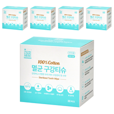 NATURE LOVE MERE 滅菌口腔濕巾 30抽, 5個, 235g