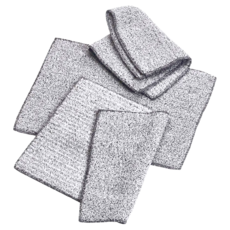 HIKARI 日光生活 竹炭抹布 3件組 加厚質感 使用便利, 灰色, 2組