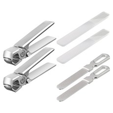 JEONGWONJEONSAN 不鏽鋼加厚指甲剪 JWN-1S 3件組, 2個, 銀色