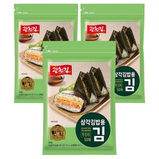 광천김 무조미 삼각김밥용김 50매, 50g, 3개