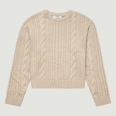 행텐 여성용 케이블 크롭 니트
