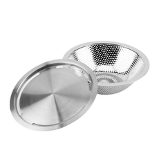 Kitchen Meister不鏽鋼304水槽排水孔網+蓋子組, 銀, 1組