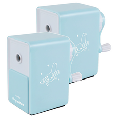 珠友文化 自動進退削筆機 8x4.8x9cm 耐衝擊級聚苯乙烯.丙烯腈-丁二烯-苯乙烯共聚物.鋅合金, 藍色, 2個