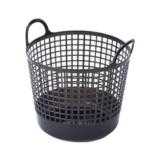 like-it 北歐圓形洗衣收納籃 附手把, 深灰色