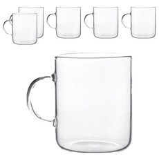 MAKA EVERY ONE KITCHEN 耐熱玻璃馬克杯 190ml, 透明色, 6個