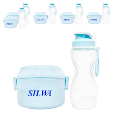 SILWA 西華 不銹鋼玻璃禮盒組 R3400 + R300 圓形餐盒 + 玻璃水瓶 6組