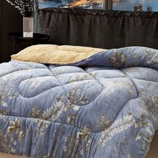 床寢時光 羊羔絨 + 法蘭絨暖暖被 UG5037M, 紫韻飄葉