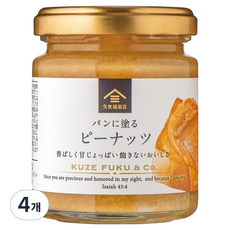 쿠제후쿠 땅콩 스프레드, 110g, 4개