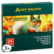 동아피엠에스 아트웍 아크릴펜, 3개, 24색