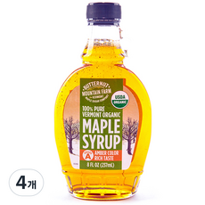 버터넛마운틴팜 유기농 메이플시럽, 237ml, 4개