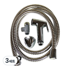 Shower Friend 馬桶沖洗器 金屬軟管 1.5m + 配件3件組, 3套