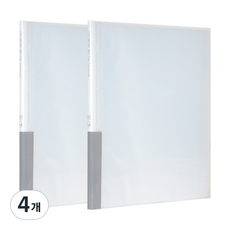 ECO Chungwoon 彩色晶片 360度 A4 扁平文件夾, 透明, 4個