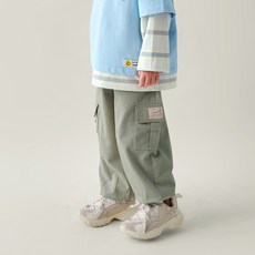 WALTONKIDS 兒童款男孩工裝束口褲