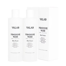 VALAB 女性私密處清潔露 爽身粉香, 300ml, 2入