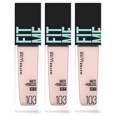 메이블린 핏 미 매트 포어리스 에스피어프22 30ml, 103호 페어, 3개