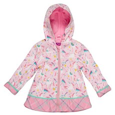 Stephen Joseph 機能風雨兩用外套/雨衣 - 7/8T (胸寬約47CM 肩到下擺長度約57.1CM), 粉紅獨角獸 粉色