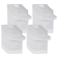 FaSoLa 雜糧密封收納保鮮袋帶鎖蓋-2組 FA-PS-477 1入 白色, 25 x 16cm, 5個, 4組