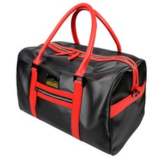 DEX Pajo 拼色波士頓手提包 DX014, 黑紅