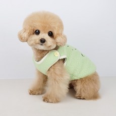 Grooming Dog 寵物 Je T'aime 羊羔毛材質背心, 綠色, 1個