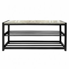 USEFUL DESIGN 悠室屋 Loft 維夫雙層穿鞋架 43.5 x 95 x 29cm 8.6kg, 木板款式隨機 + 黑管, 1個