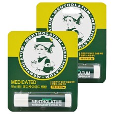 MENTHOLATUM 曼秀雷敦 薄荷修護潤唇膏, Natural Menthol, 3.5g, 2支