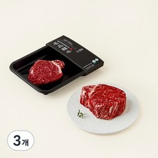 횡성한우 안심 1++등급 스테이크용 (냉장), 200g, 3개