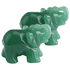 招財大象擺飾 2個, 綠色