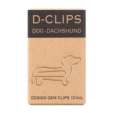 日本MIDORI 動物迴紋針臘腸狗 辦公室小物 12個, 1盒